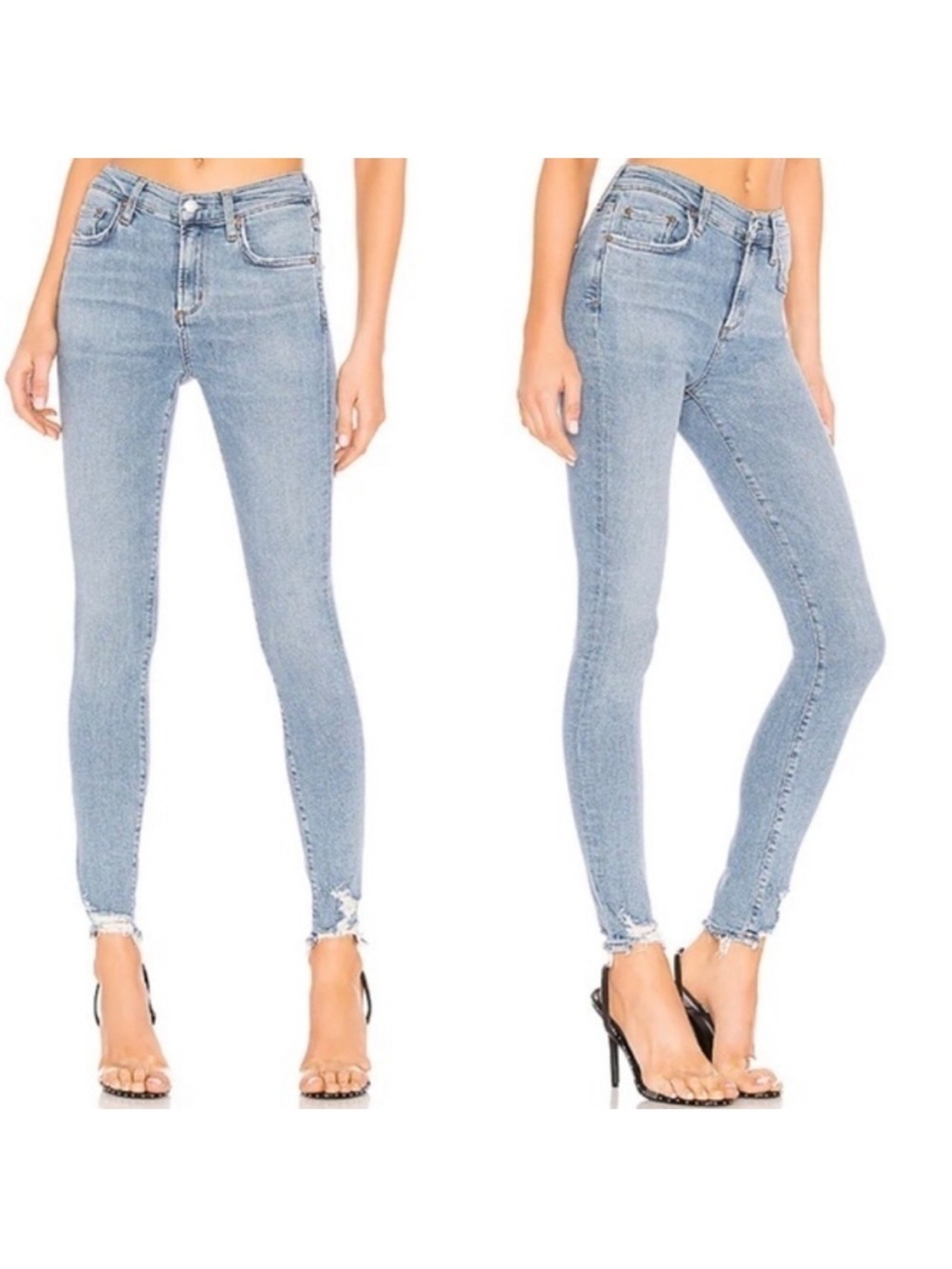 AGOLDE Sophie High Rise Skinny Jeans in Scheme Size 28 Blue
